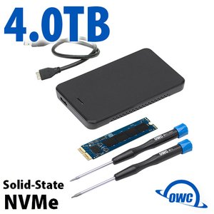 4.0TB OWC Aura Pro X2 Gen4 Complete PCIe 4.0 NVMe SSD Upgrade Solution for Select MacBook Air, MacBook Pro (2013 - 2017)